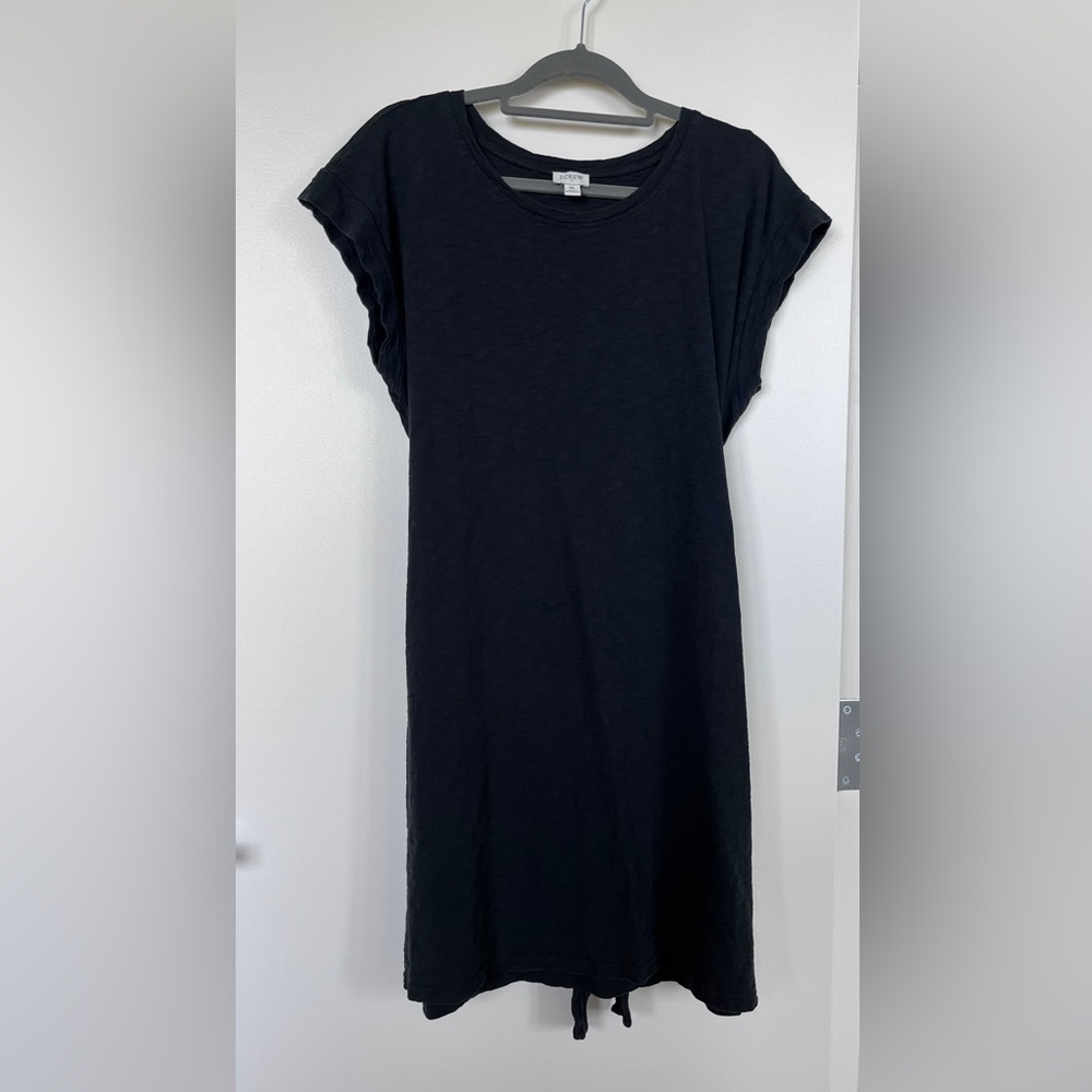 J. Crew Black Tie-Back Dress